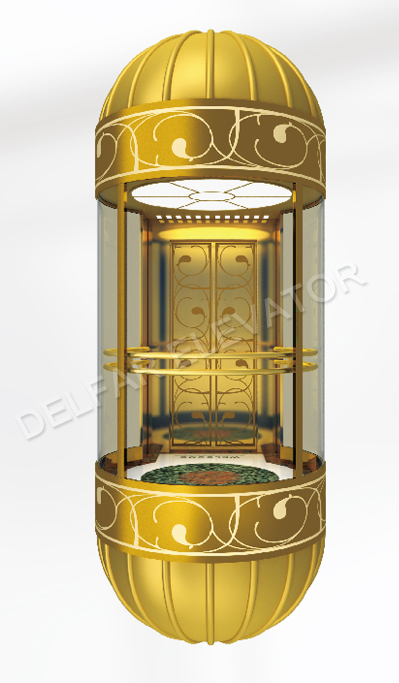 Лифт для наблюдения за полукруглым зеркалом Ti-gold Mirror